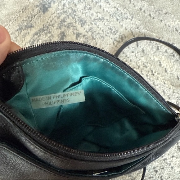 COACH Park Swingpack Purse Black Pebbled Leather Crossbody Turn Lock F - Picture 11 of 12